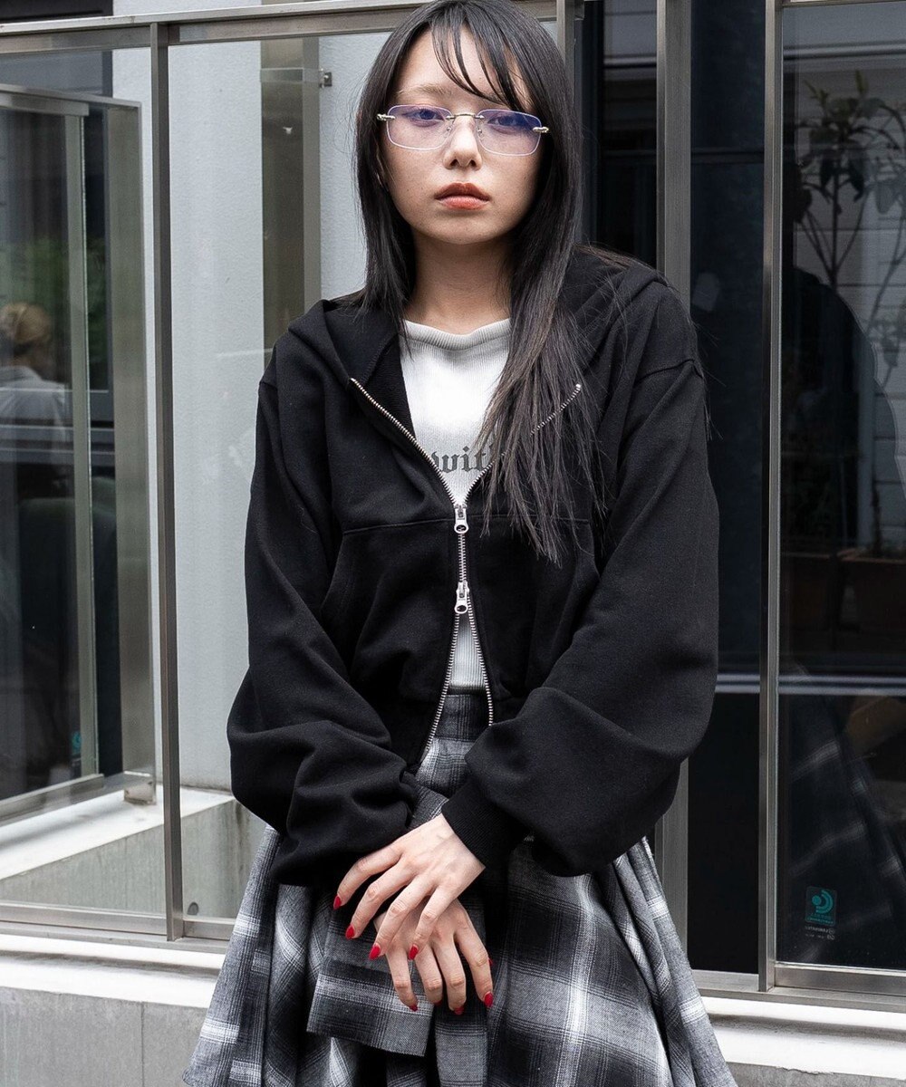 WEGO ショートZIPパーカー 