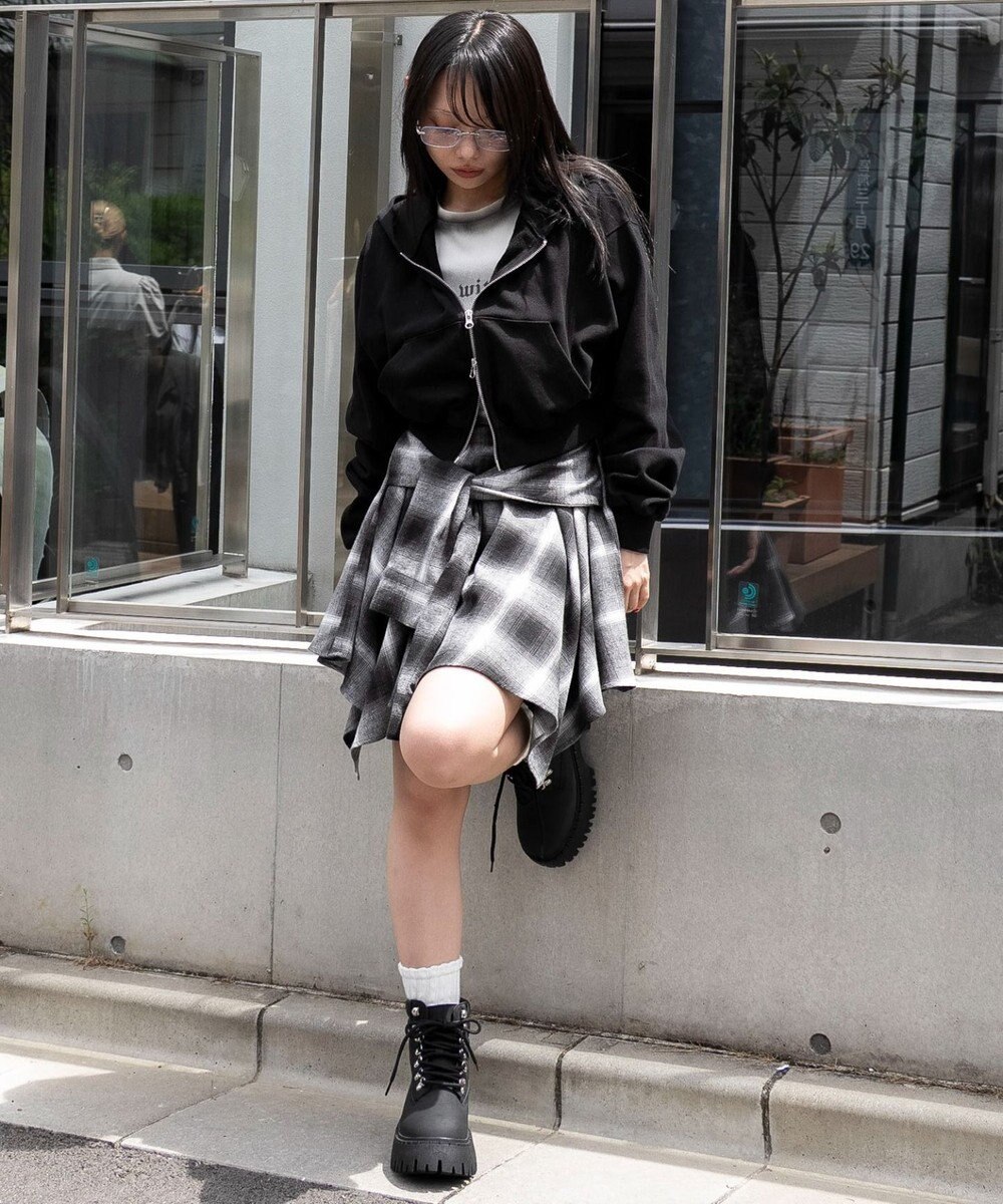 WEGO ショートZIPパーカー 