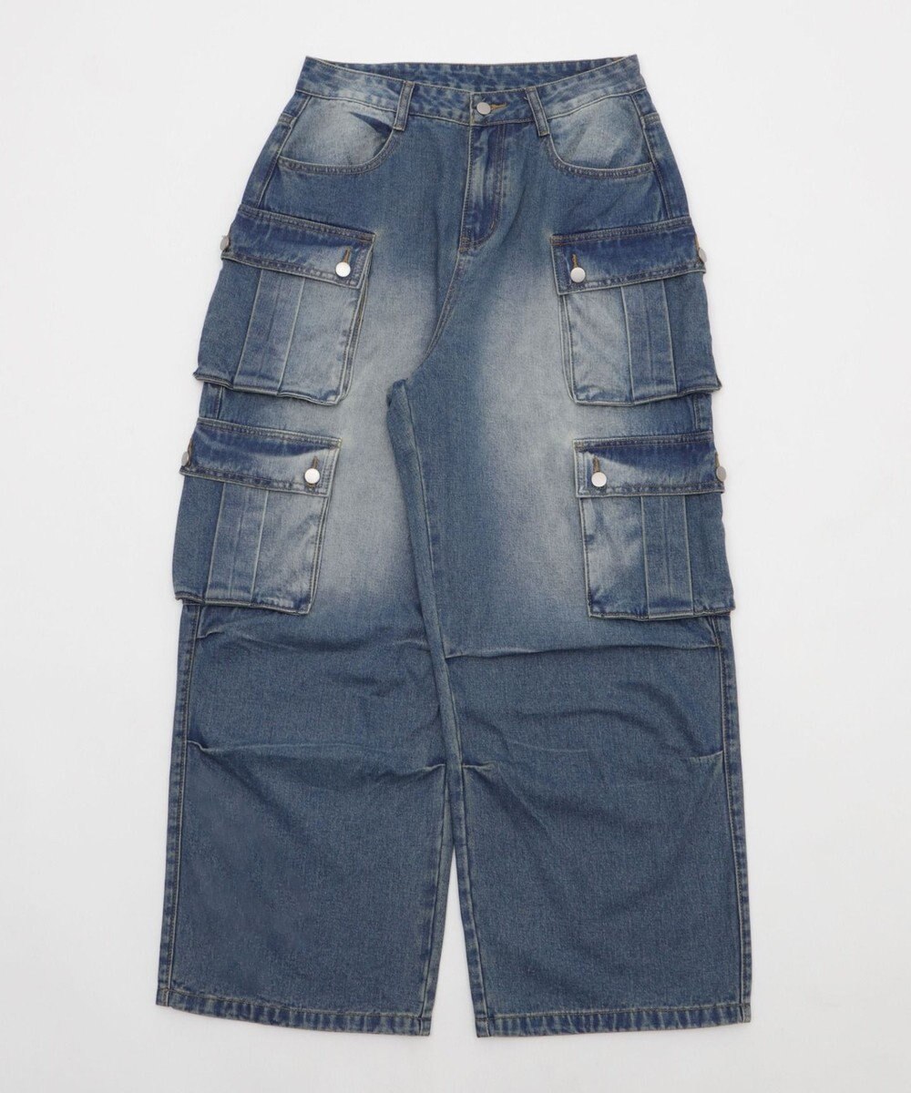 WEGO マルチポケットデニムパンツ 
