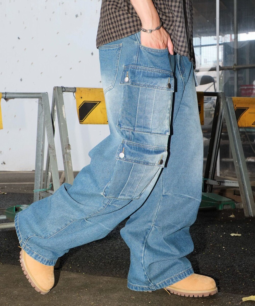 WEGO マルチポケットデニムパンツ 