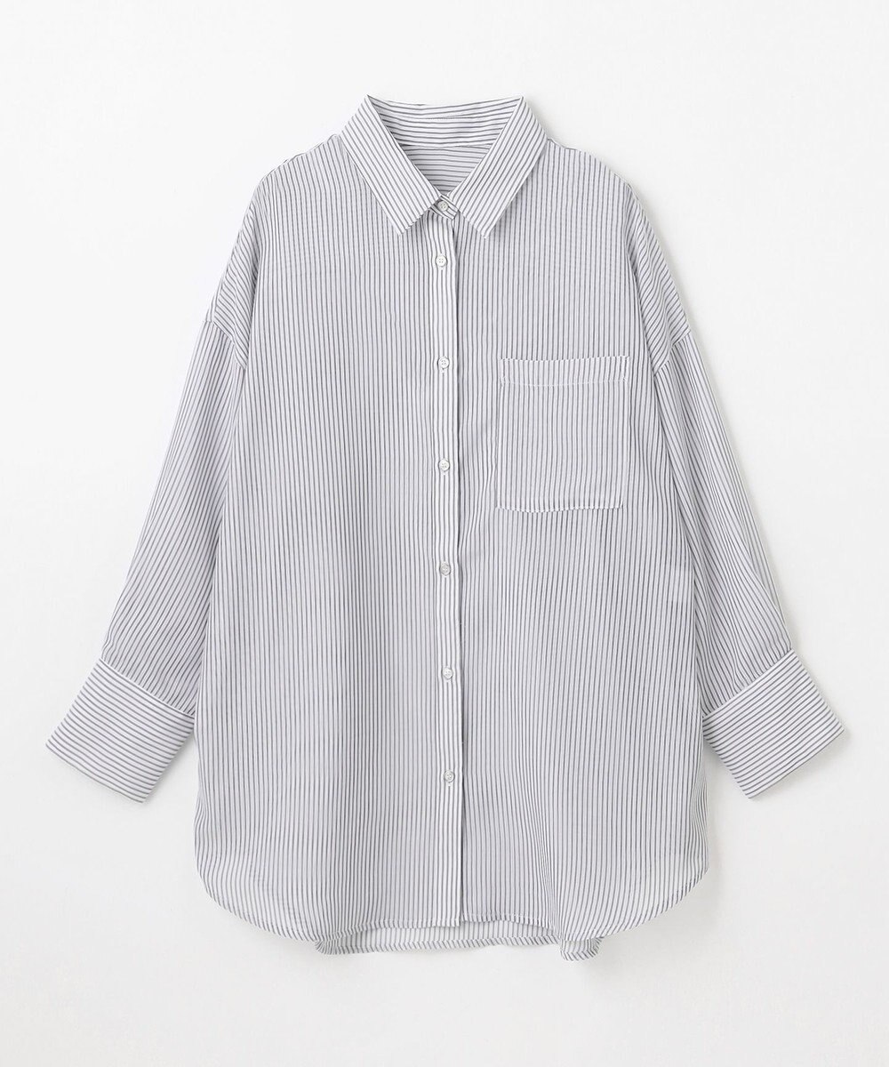 ANY シアーストライプシャツ 