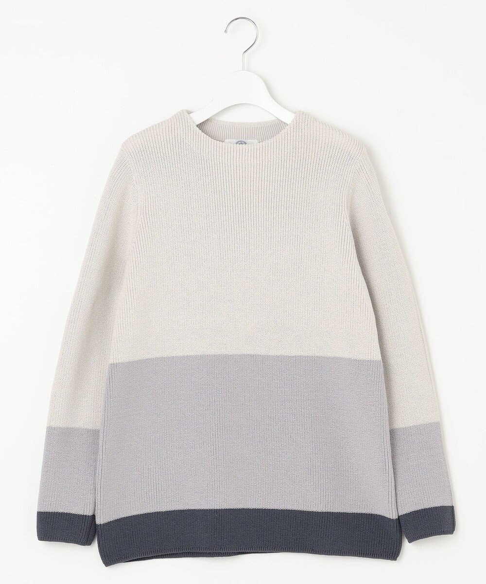 J.PRESS LADIES L 【洗える】CLEAR COTTON BLEND カラーブロック ニット 