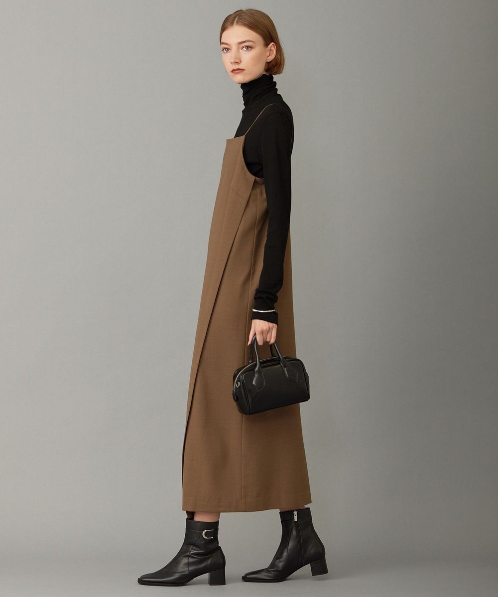 ICB L 【洗える】ウール2WAYストレッチ キャミソールワンピース 