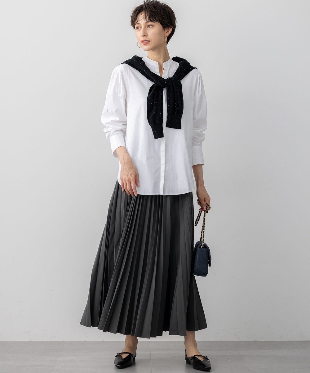 23区 L 【滝沢眞規子さん着用/mi-molletコラボ/洗える】CANCLINI デザイン シャツ 