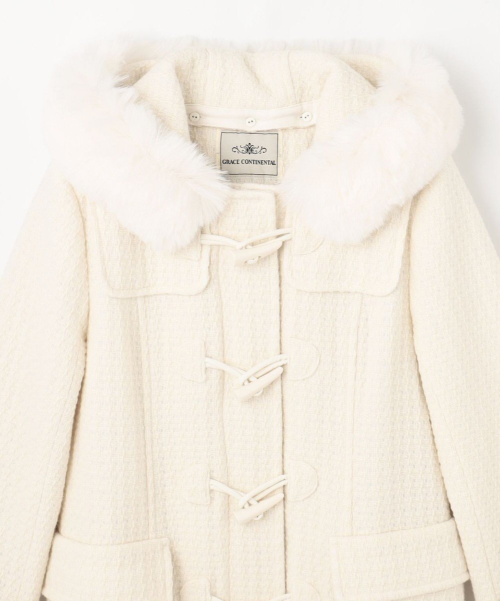 GRACE CONTINENTAL ファーフードダッフルコート 
