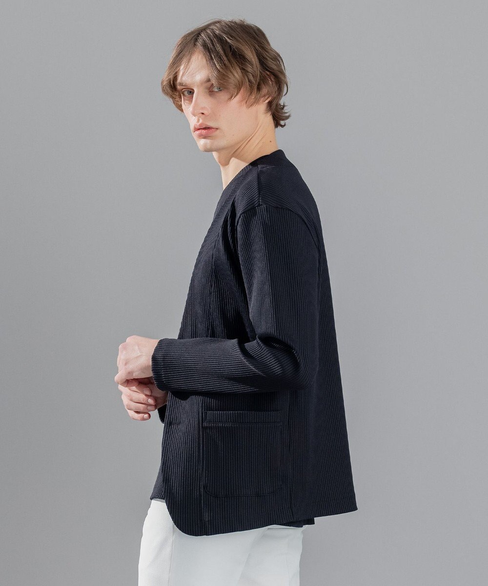 JOSEPH HOMME テックリブストレッチ ノーカラー・カットソージャケット 