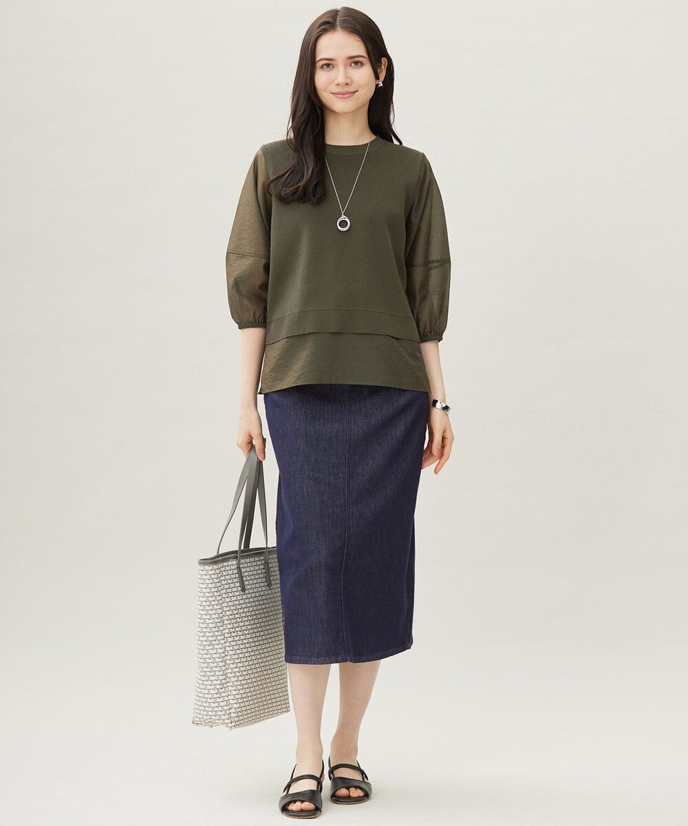 自由区 ハイツイストコットンアセテートプルオーバー ニット 