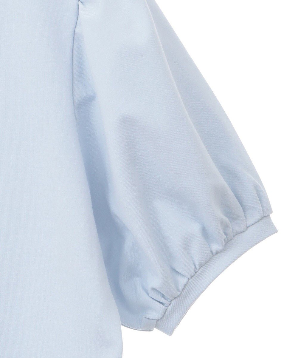 earth music&ecology ロゴプレート付きパフスリーブプルオーバー 