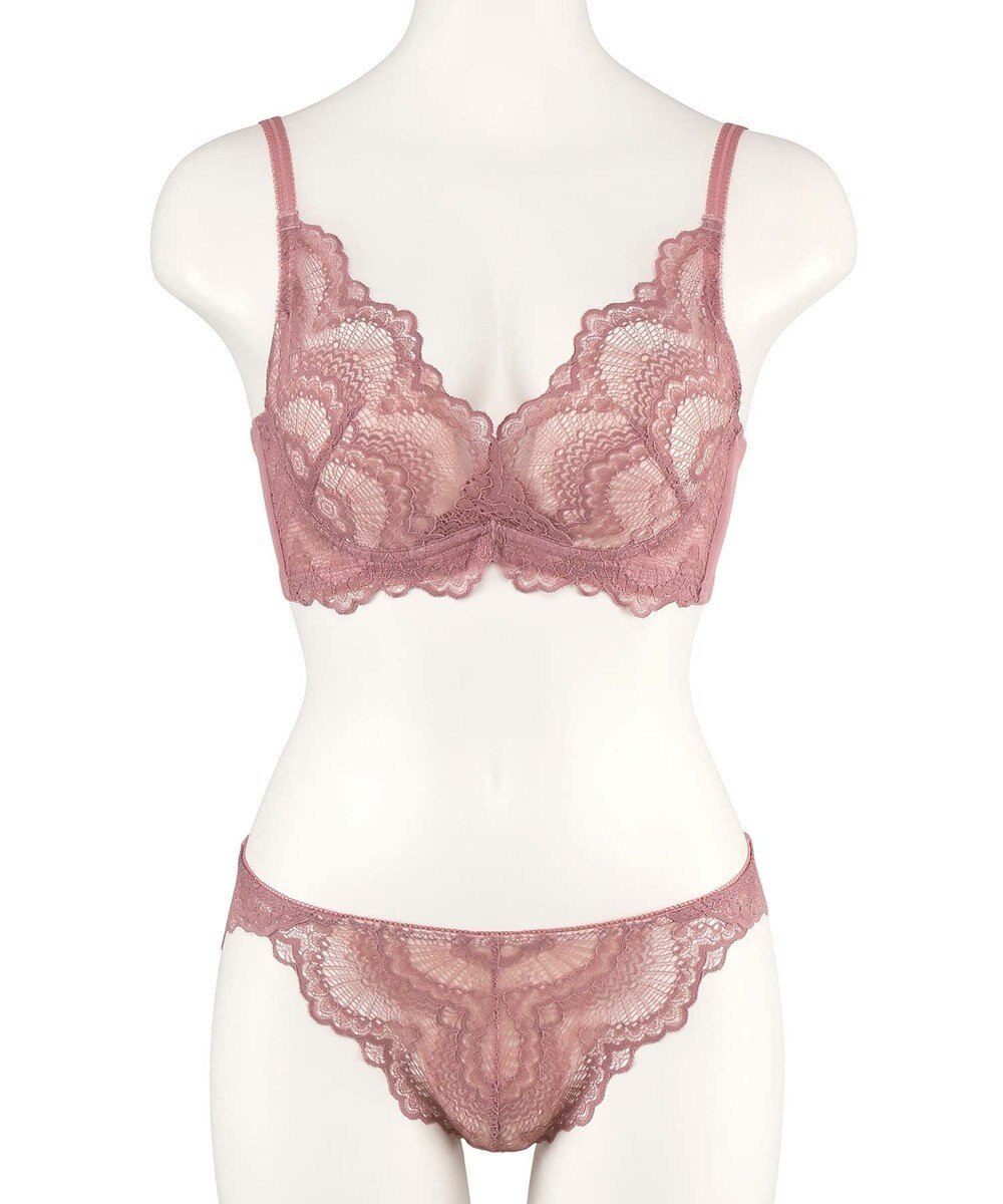 San-ai Resort（三愛水着楽園） 【新色アッシュローズ・アッシュグレー追加】 カシュクール脇高ブラジャー＆ショーツ 