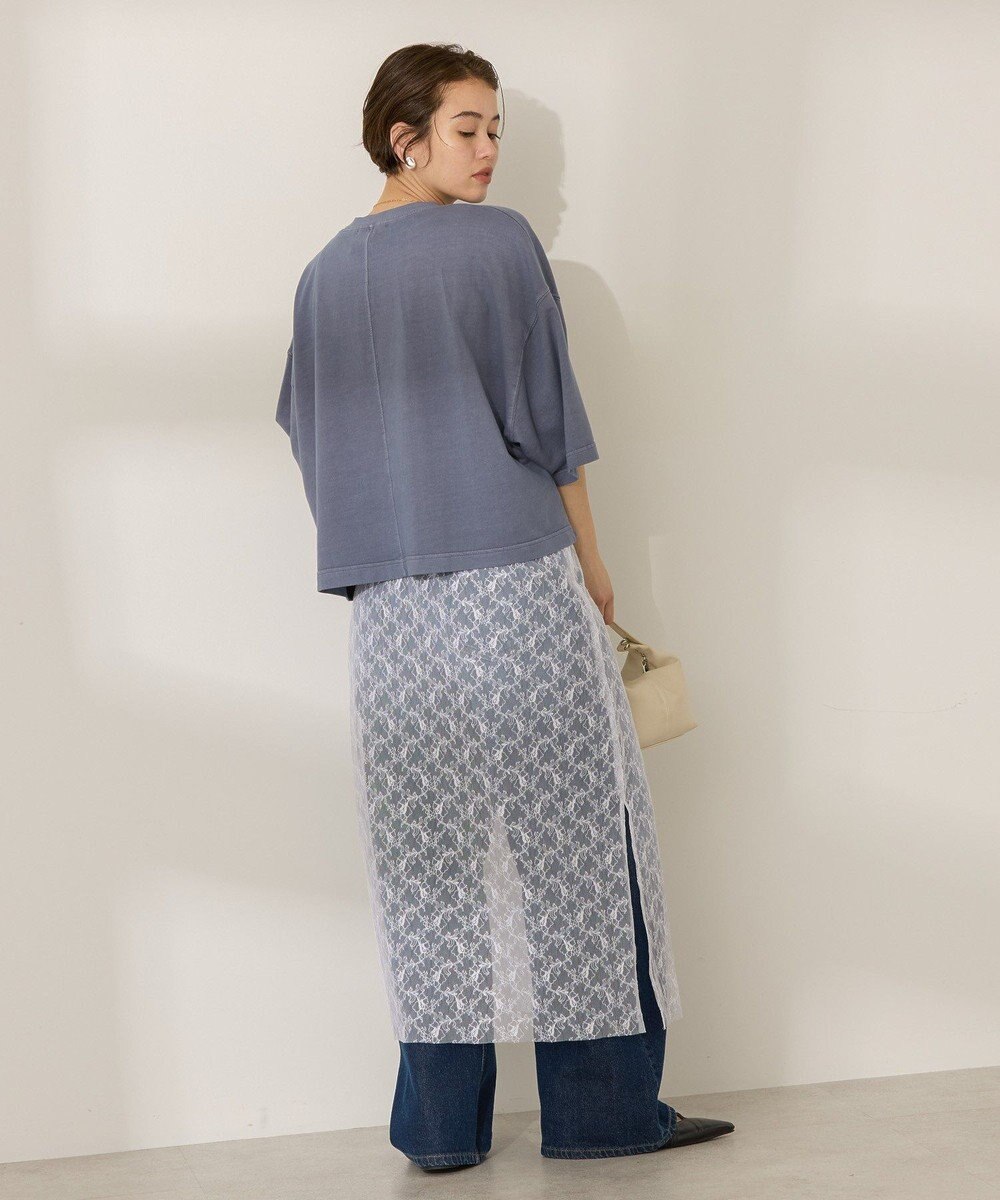 AMERICAN HOLIC ピグメント加工ミニ裏毛半袖プルオーバー 