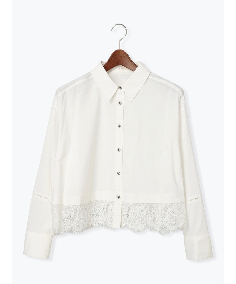 Te chichi スカラップレース切替シャツブラウス 
