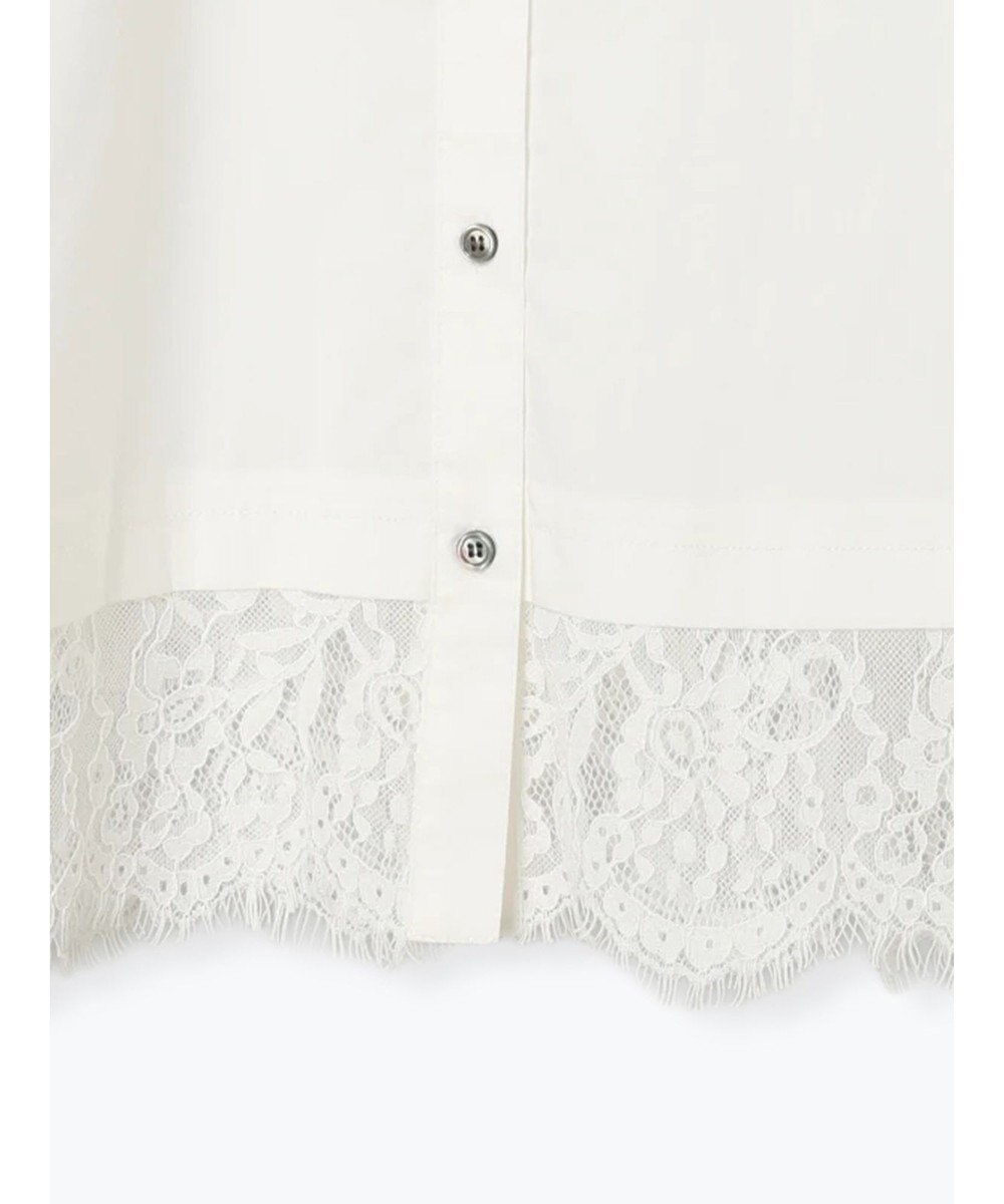 Te chichi スカラップレース切替シャツブラウス 