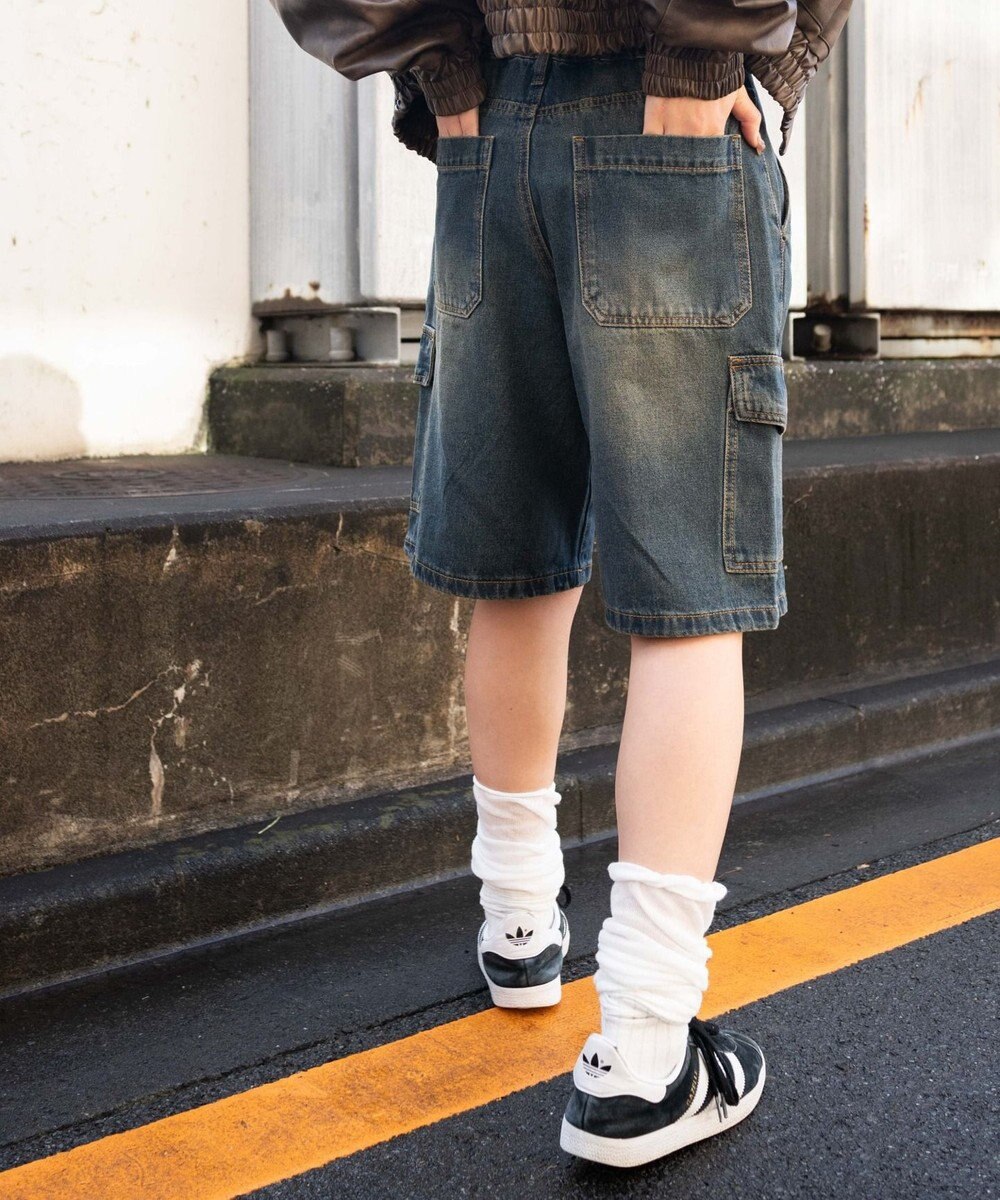 WEGO ヴィンテージウォッシュカーゴハーフパンツ 