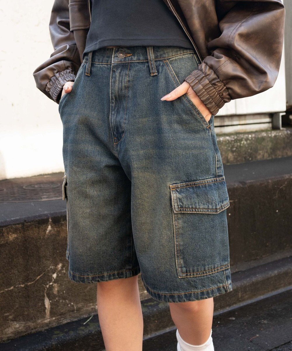 WEGO ヴィンテージウォッシュカーゴハーフパンツ 