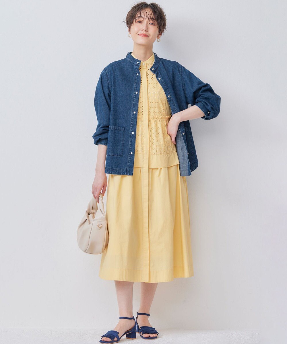 組曲 L エンブロイダリーレース シャーティング ワンピース 