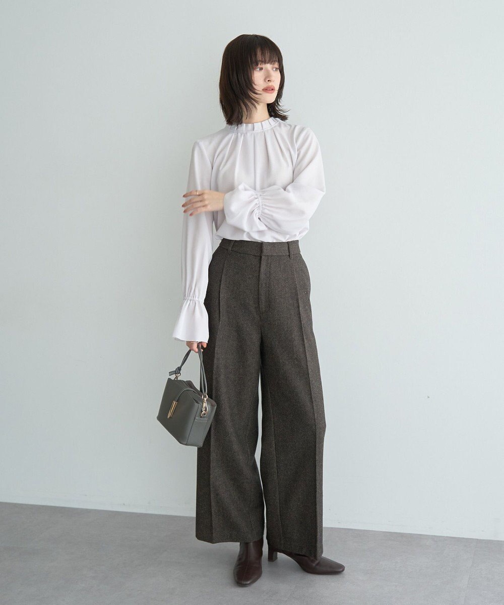 YECCA VECCA タックデザインブラウス 