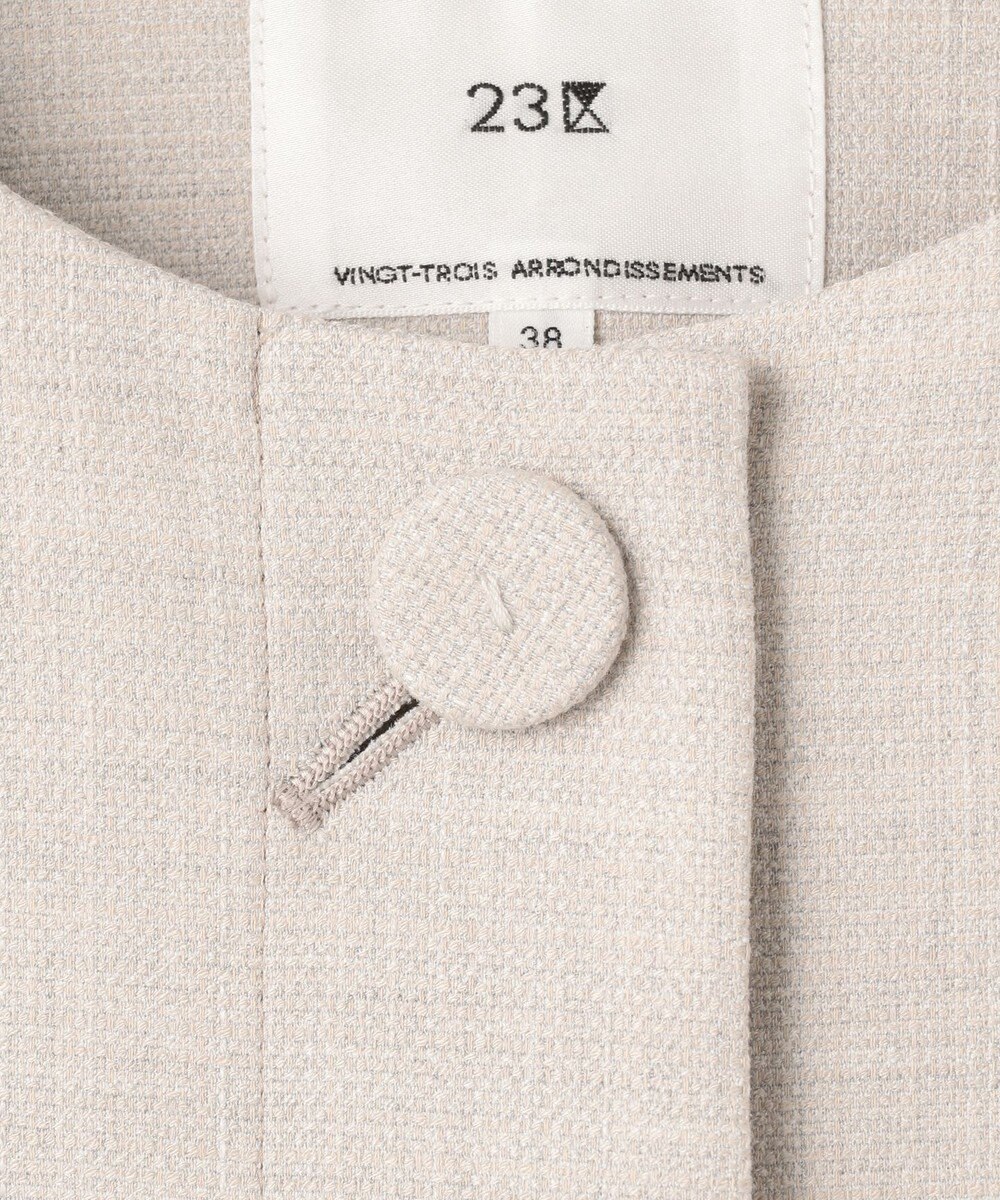 23区 【セットアップ対応】ストレッチブッチャー ノーカラー ジャケット 