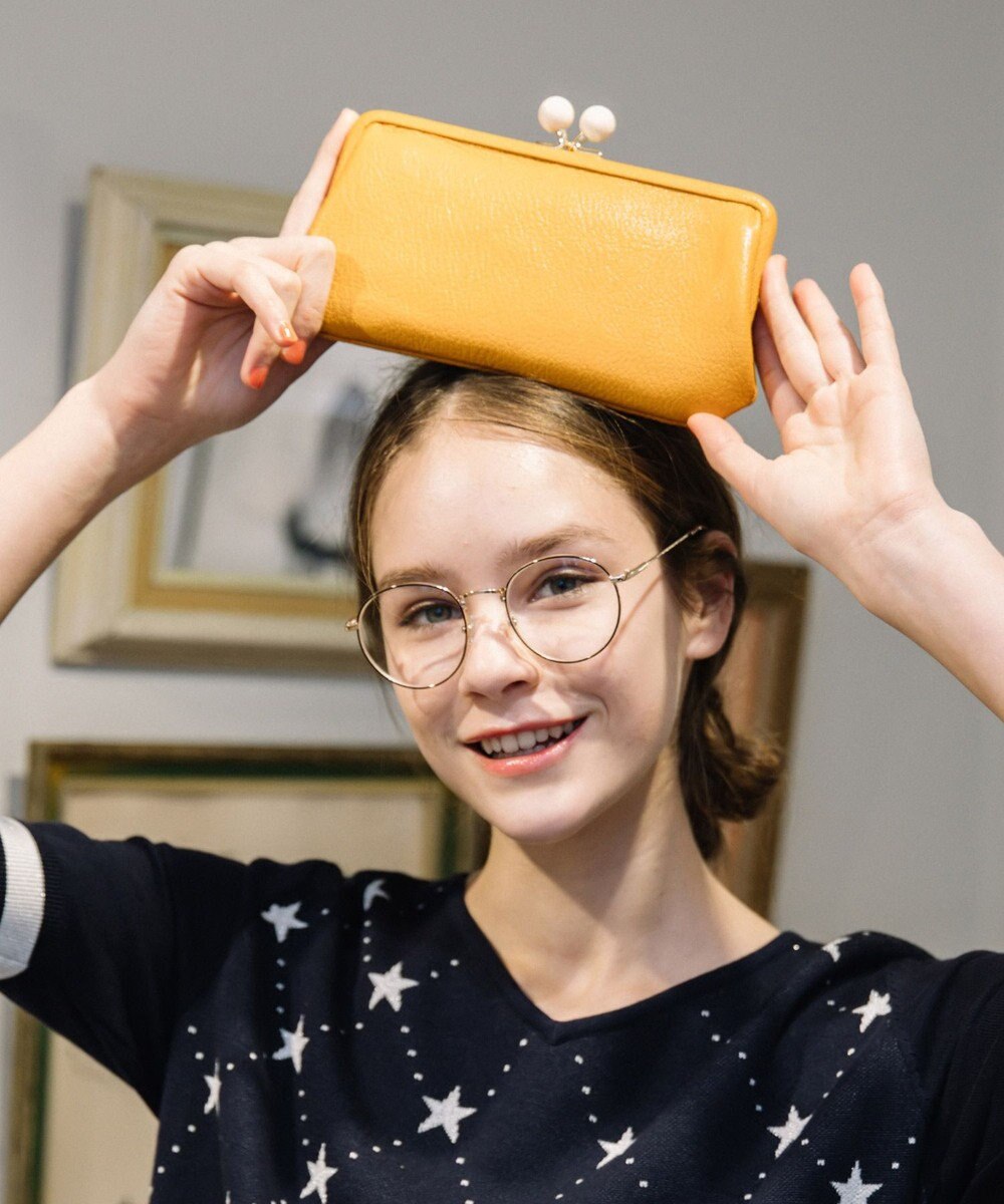 UNBILLION perche アクリル玉がま口長財布 