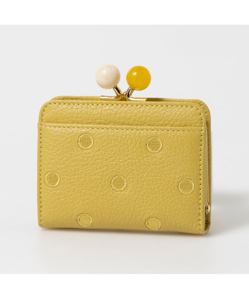 UNBILLION ペルケ perche / アクリル玉ドット刺繍・ジャバラカードウォレット 