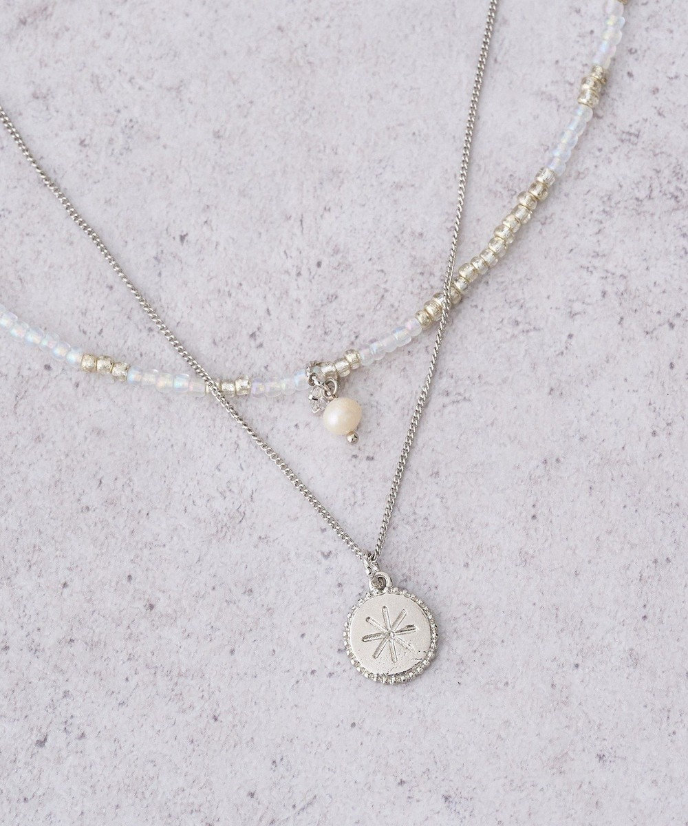 earth music&ecology 【2SET】ビーズ＆プレートネックレス 