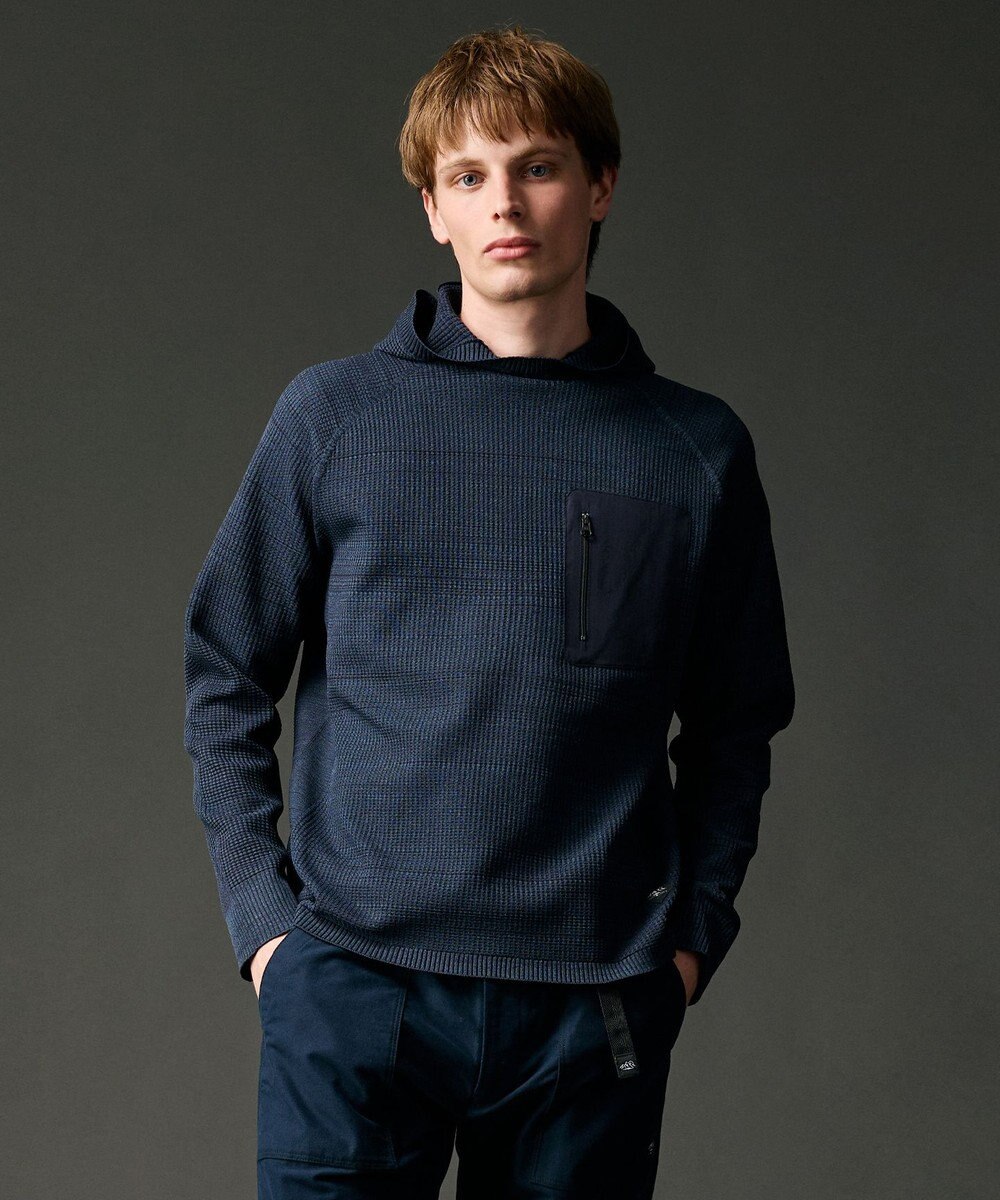 JOSEPH ABBOUD MOUNTAIN 【軽さ/ストレッチ】ホールガーメント3Dニット パーカー 