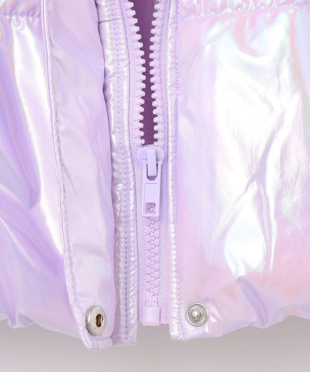 ANY KIDS パール調×フリースボア中綿コート 