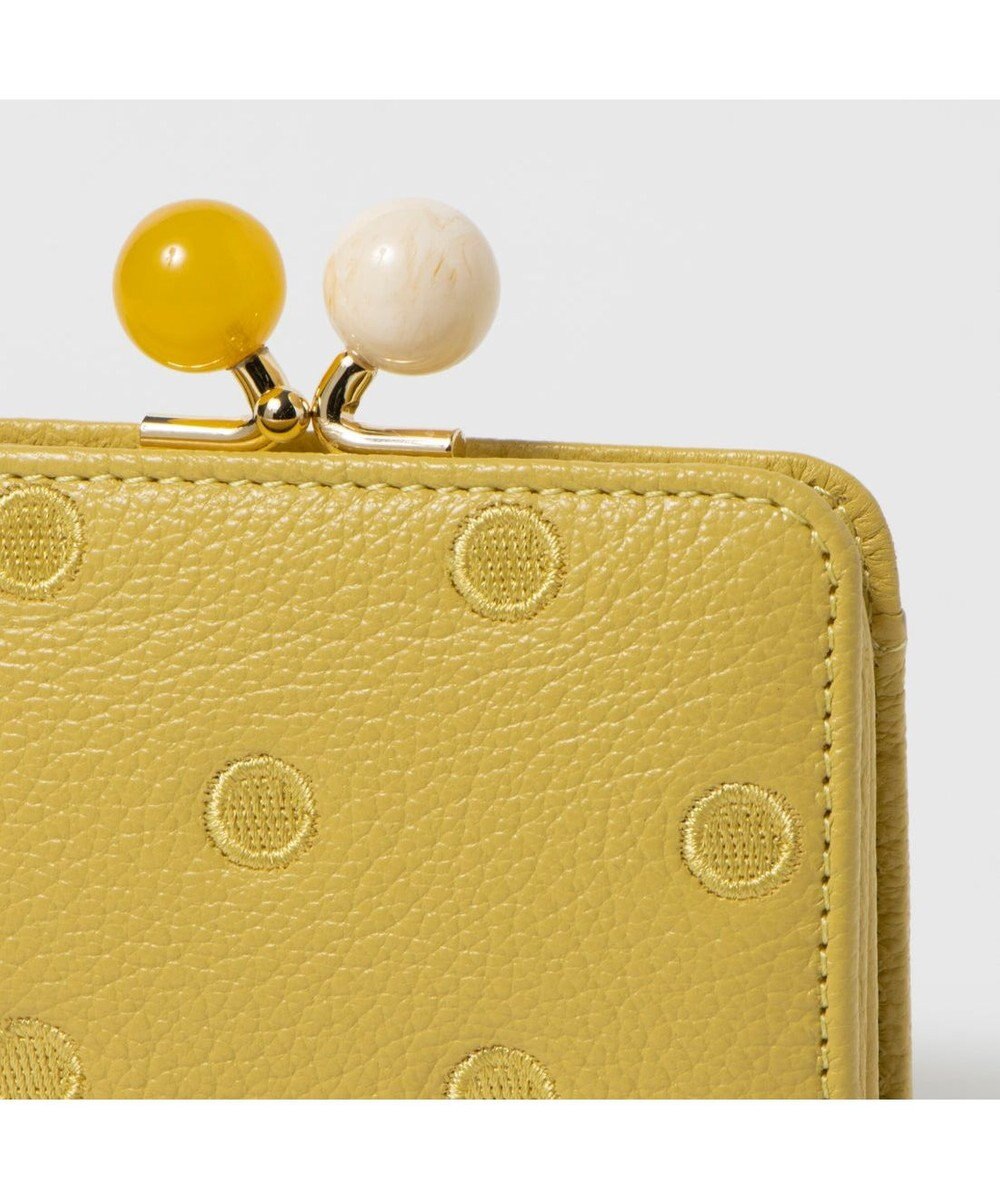 UNBILLION ペルケ perche / アクリル玉ドット刺繍・ジャバラカードウォレット 