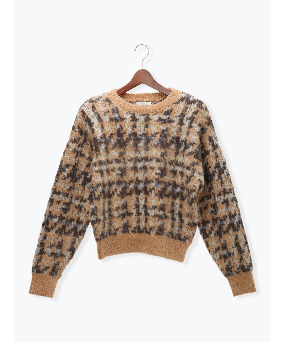 Te chichi チェックジャガードニットプルオーバー 