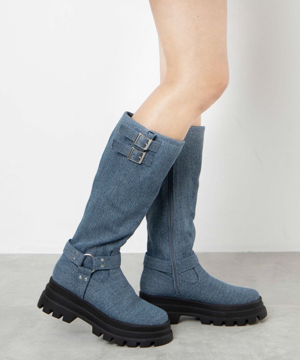 WEGO 厚底エンジニアロングブーツ 