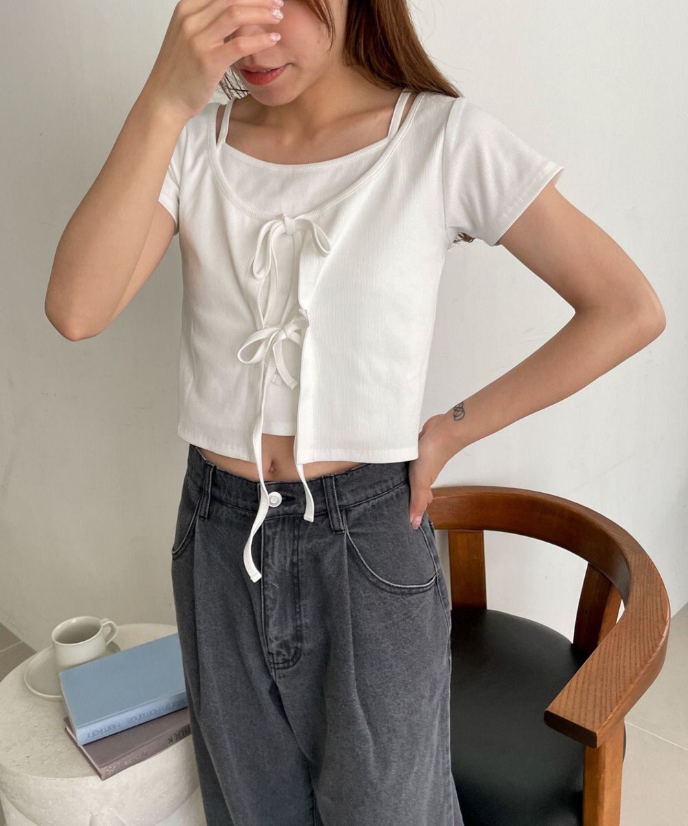 WEGO キャミドッキングカーデトップス 