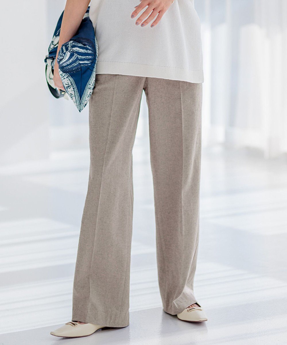 23区 L 【セットアップ対応】リネン ミックスツイード   マリン パンツ 