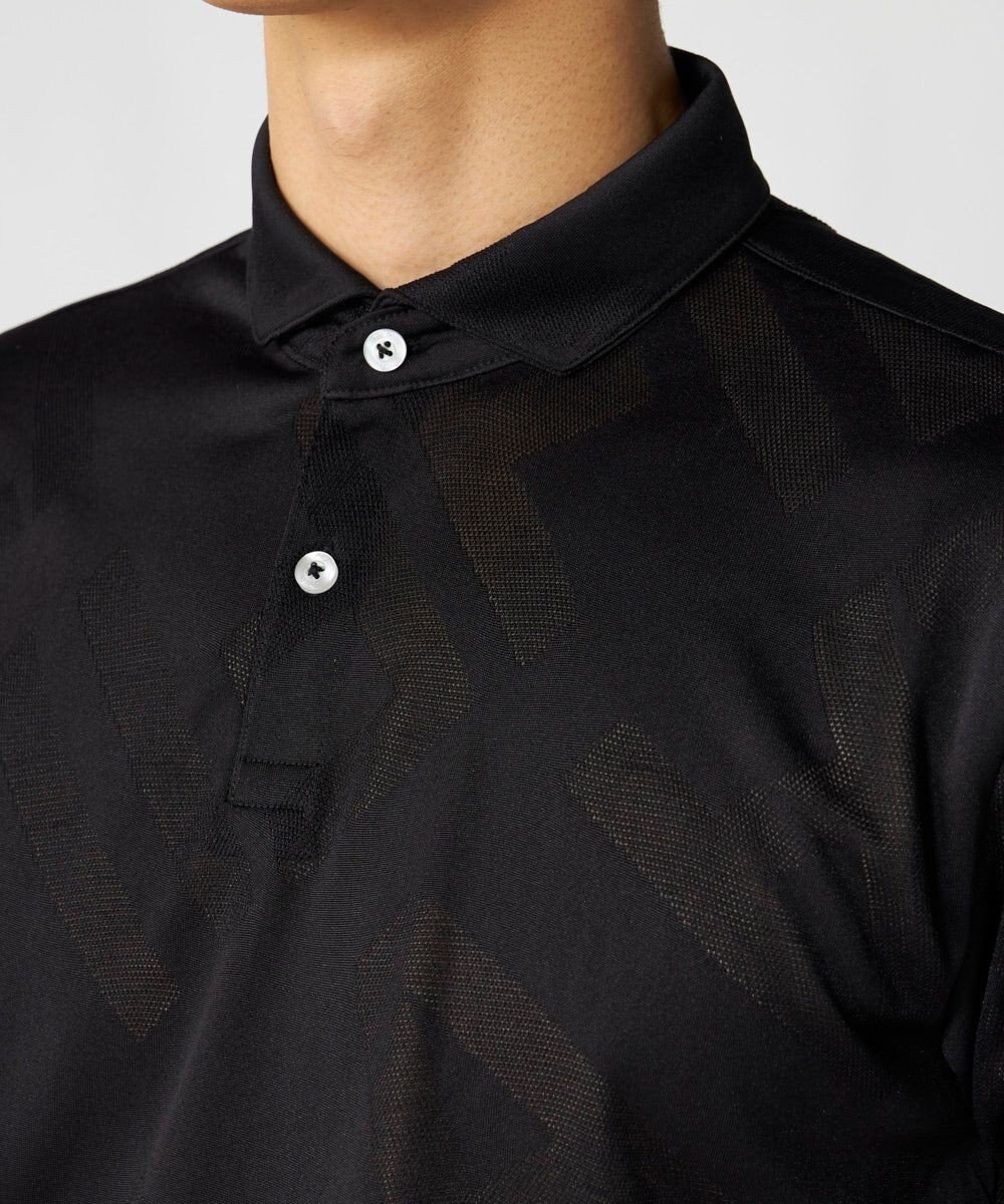 FILA GOLF／marie claire 【FILA GOLF】メッシュ加工ビックロゴ半袖ポロシャツ 