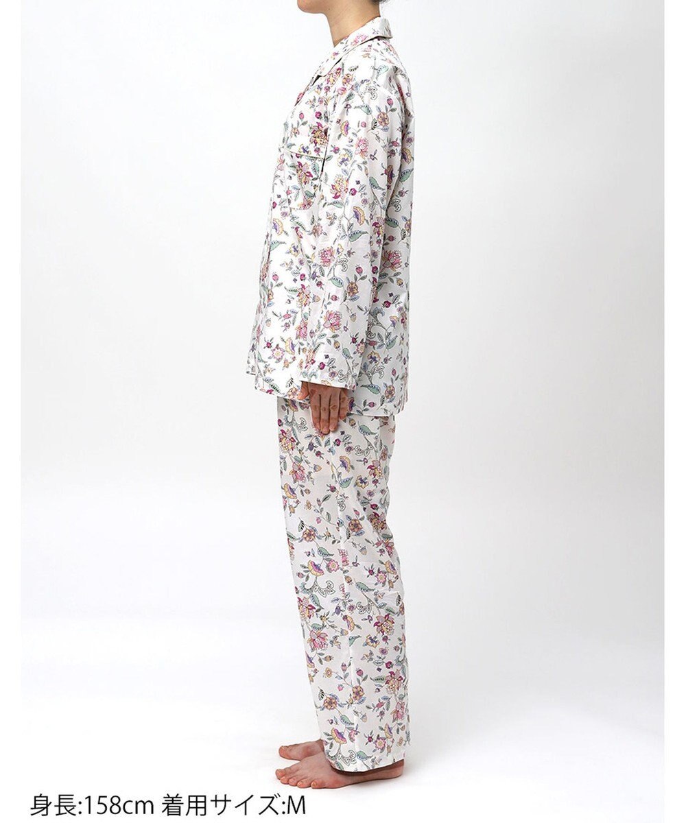 WACOAL ワコール_リラックス＆スリープ パジャマ 綿100%(本体) サテン 長袖 長ズボン ミントン レディース NDX555 /ワコール 