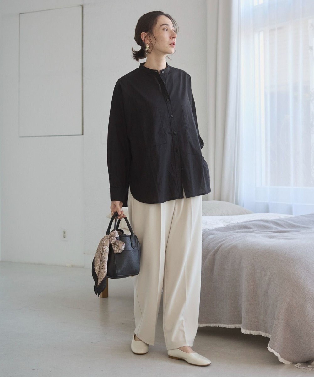 WEGO 着丈が選べる オーバーサイズ バンドカラー シャツ / ストライプ / 無地 