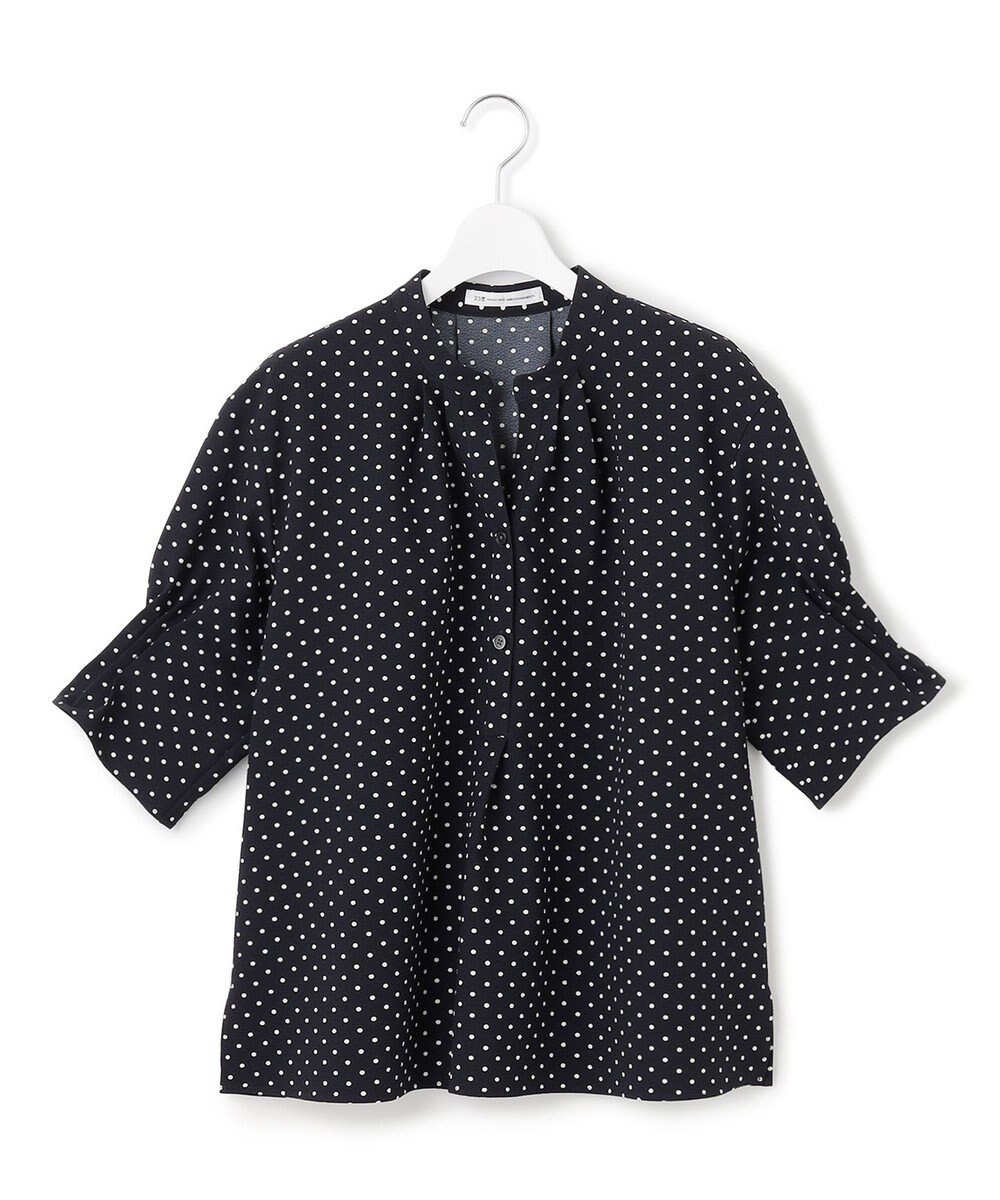 23区 S 【WEB&一部店舗限定/洗える】ドットプリント サッカー ブラウス 