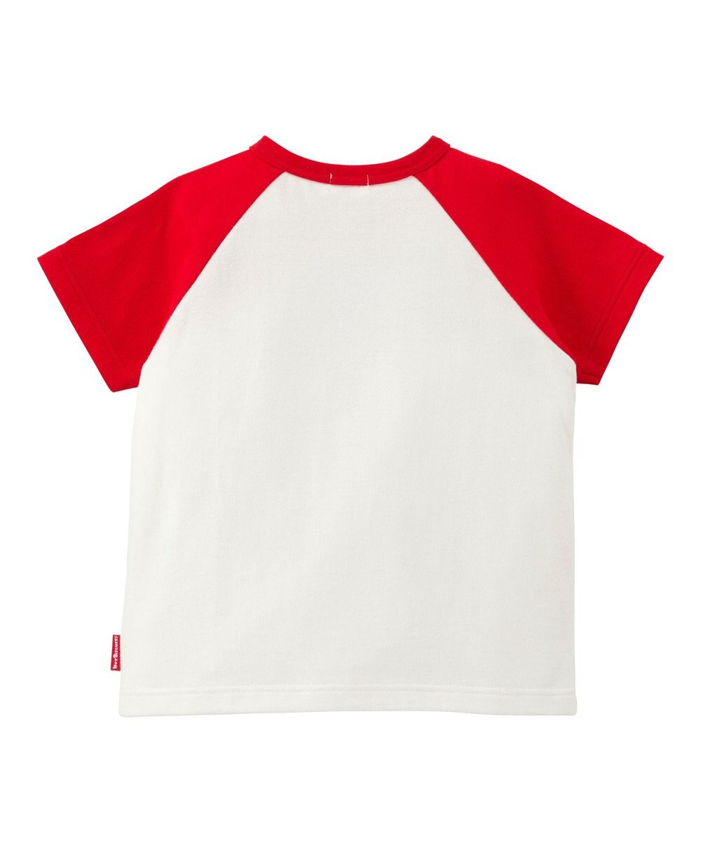 MIKI HOUSE HOT BISCUITS 【家族でおそろい】【80-120cm】ベースボールデザイン ラグラン半袖Tシャツ 