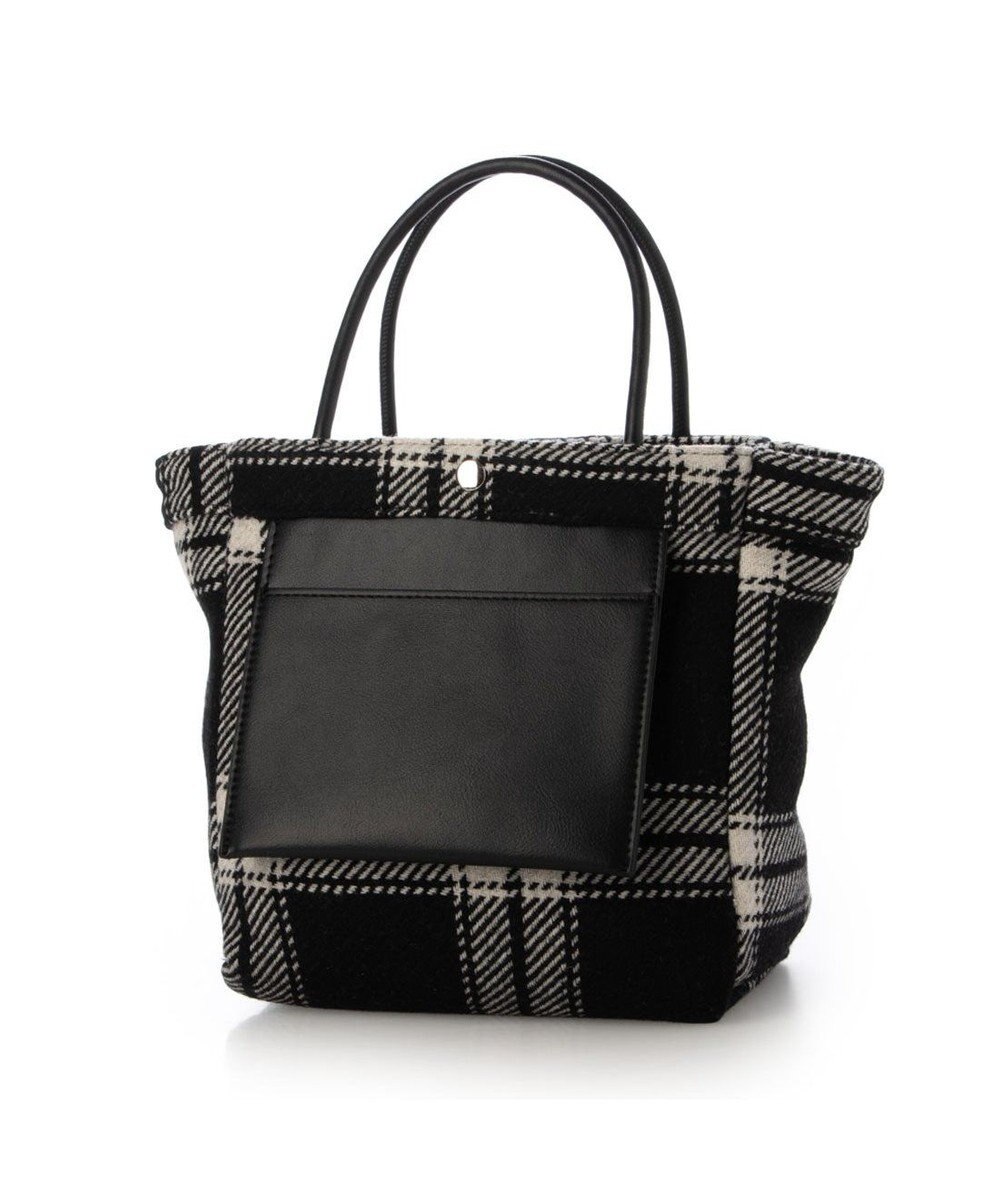 UNBILLION VERYコラボ カシュカシュ cachecache / ウールリバーシブルチェックトートバッグ 