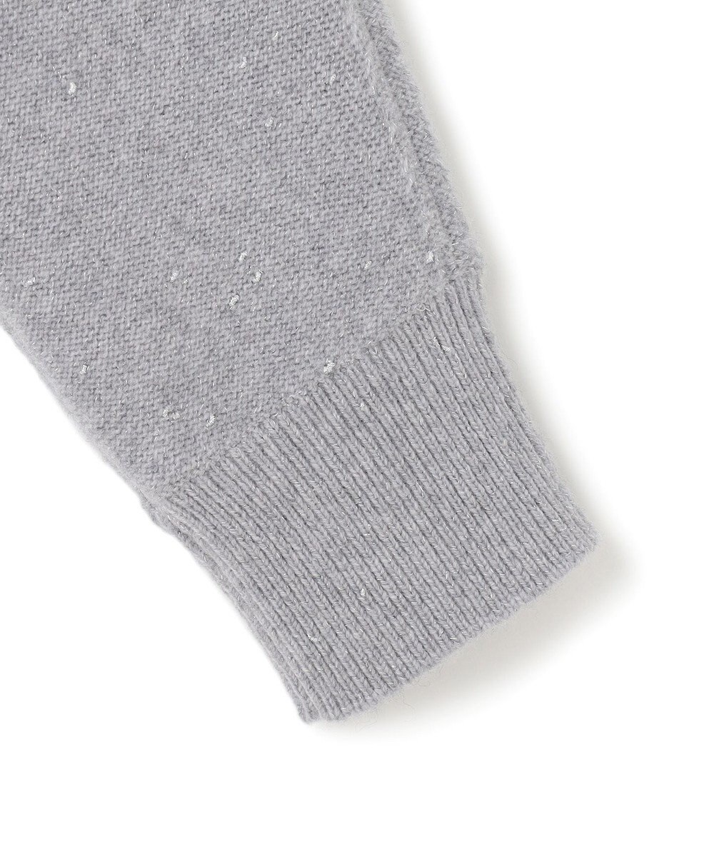 ICB 【洗える】ソフトカシミヤミックス ラメノットヤーンニット 