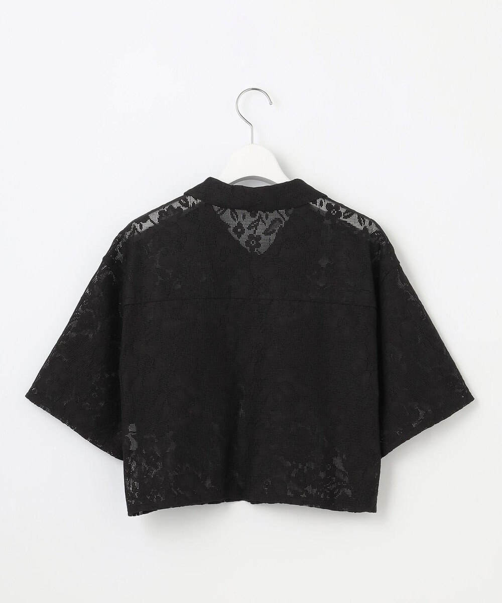 Feroux 【洗える】フラワーレース シャツ 