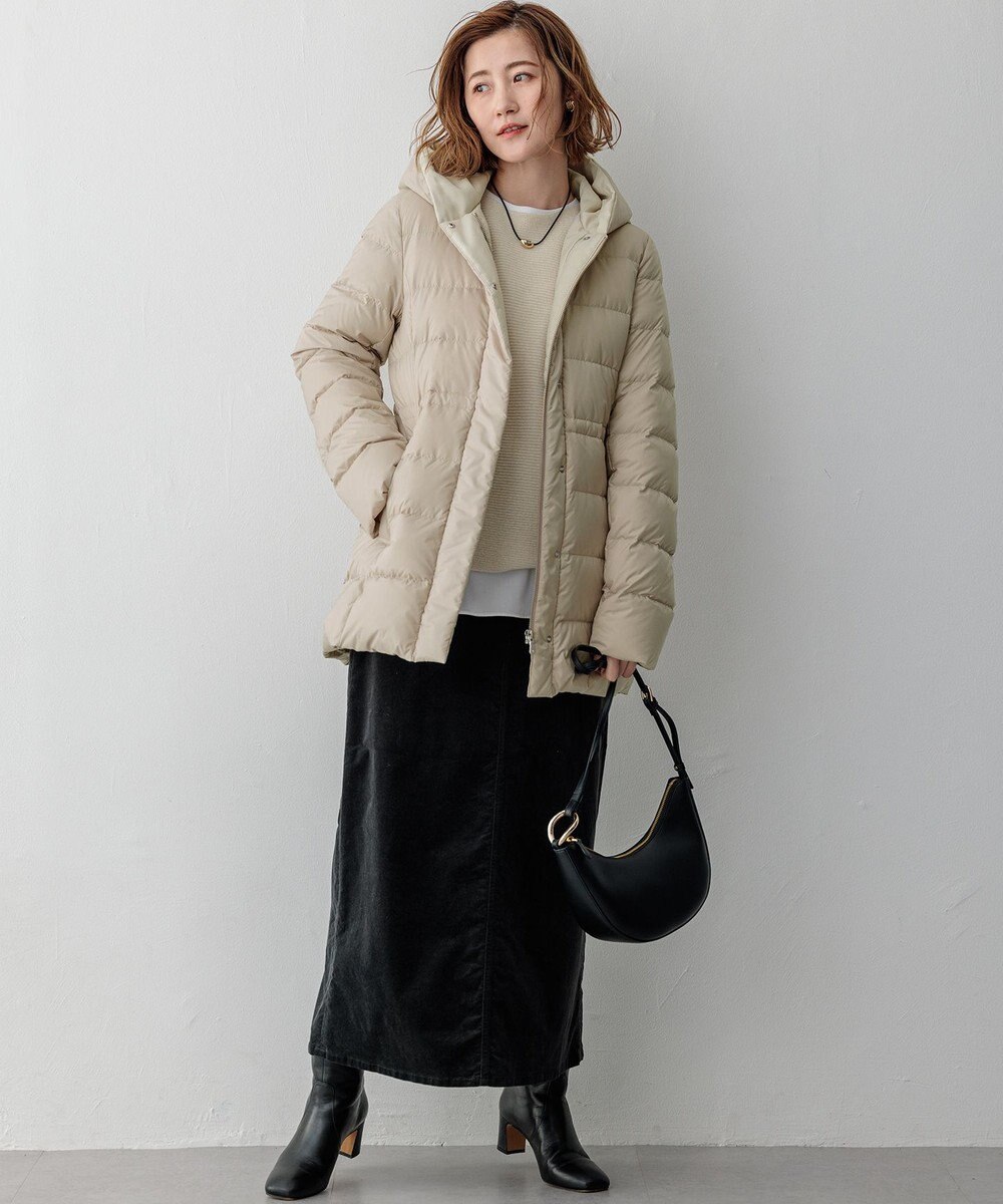 23区 【洗える】23区DENIM ベルベットストレッチ Aライン スカート 