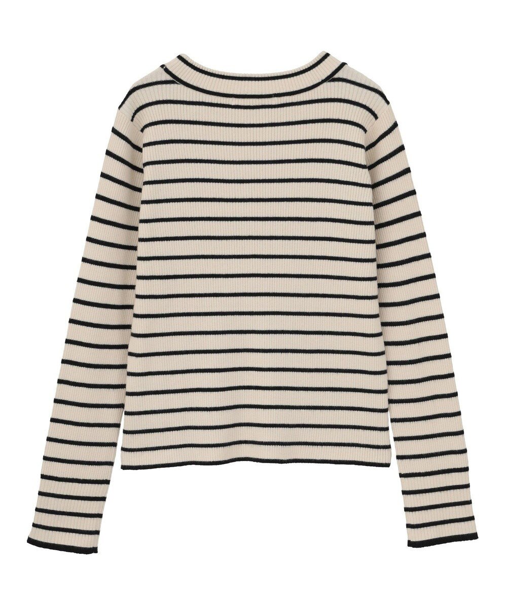 Green Parks ラメライン入りリブニットプルオーバー 