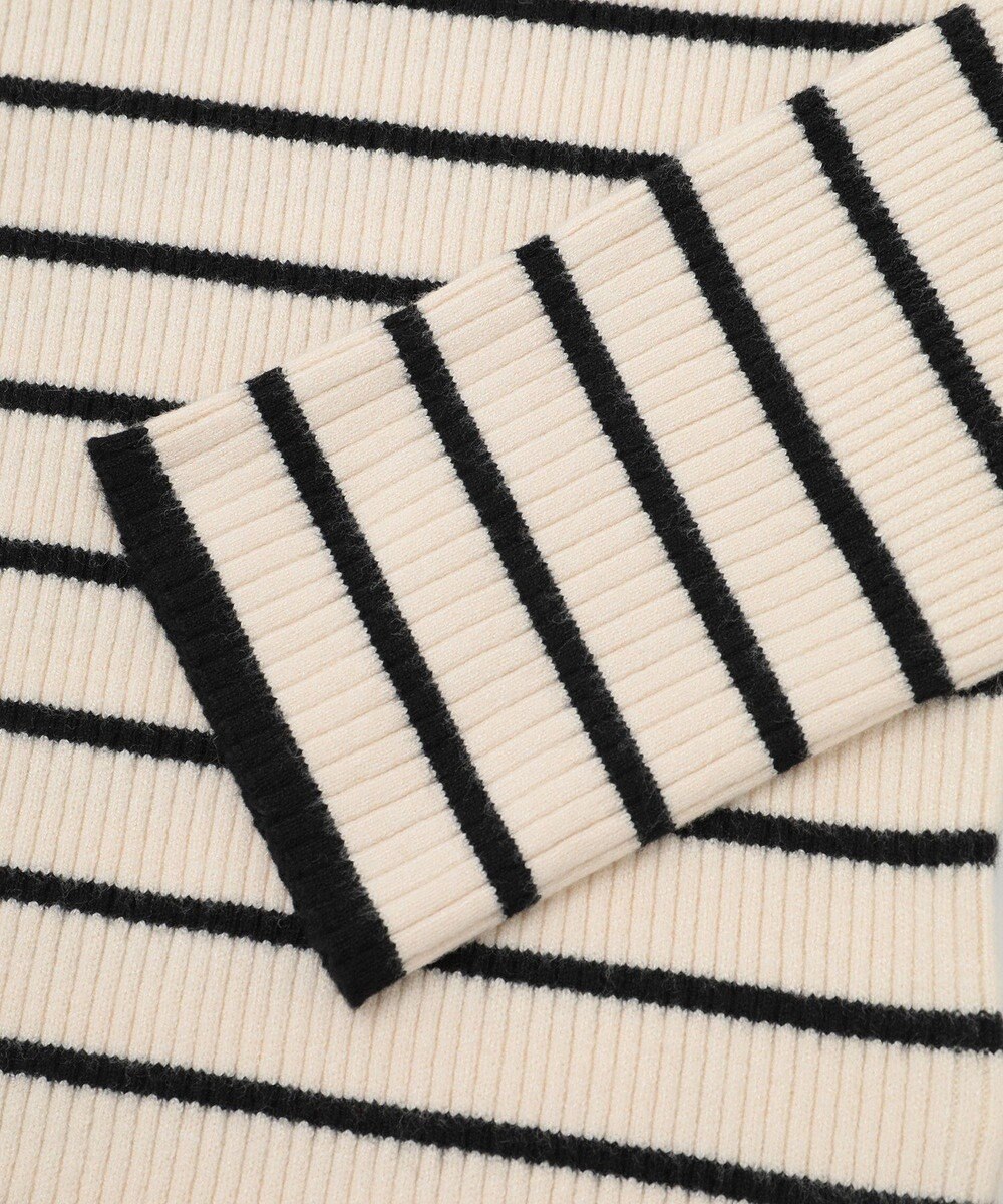 Green Parks ラメライン入りリブニットプルオーバー 