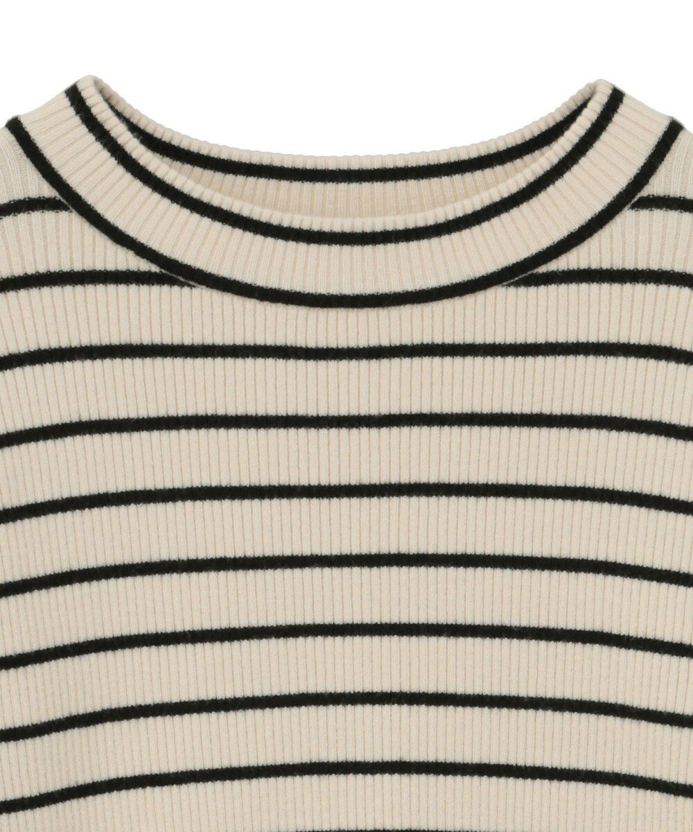 Green Parks ラメライン入りリブニットプルオーバー 