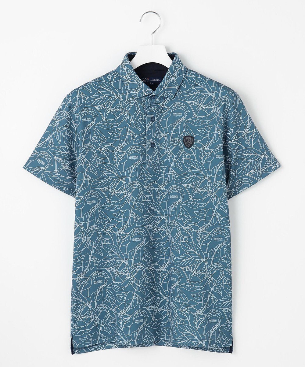 23区GOLF 【MEN】遮熱エイトムーブ リーフポロシャツ 