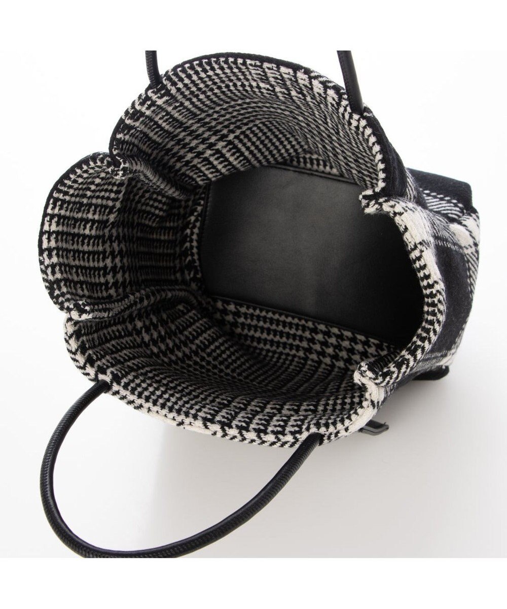 UNBILLION VERYコラボ カシュカシュ cachecache / ウールリバーシブルチェックトートバッグ 