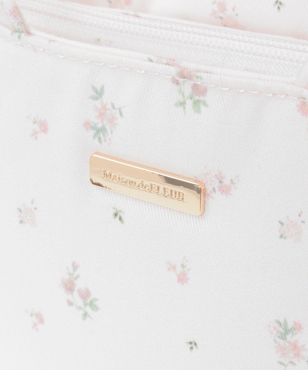 Maison de FLEUR ピンクマニアフラワープリントフリル2Wayトート 