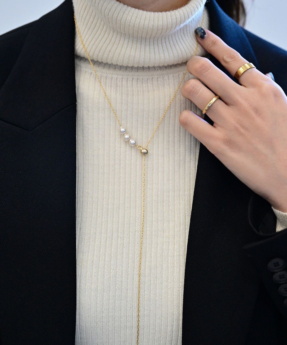 Pisceans 3ドロップパールスライドネックレス 