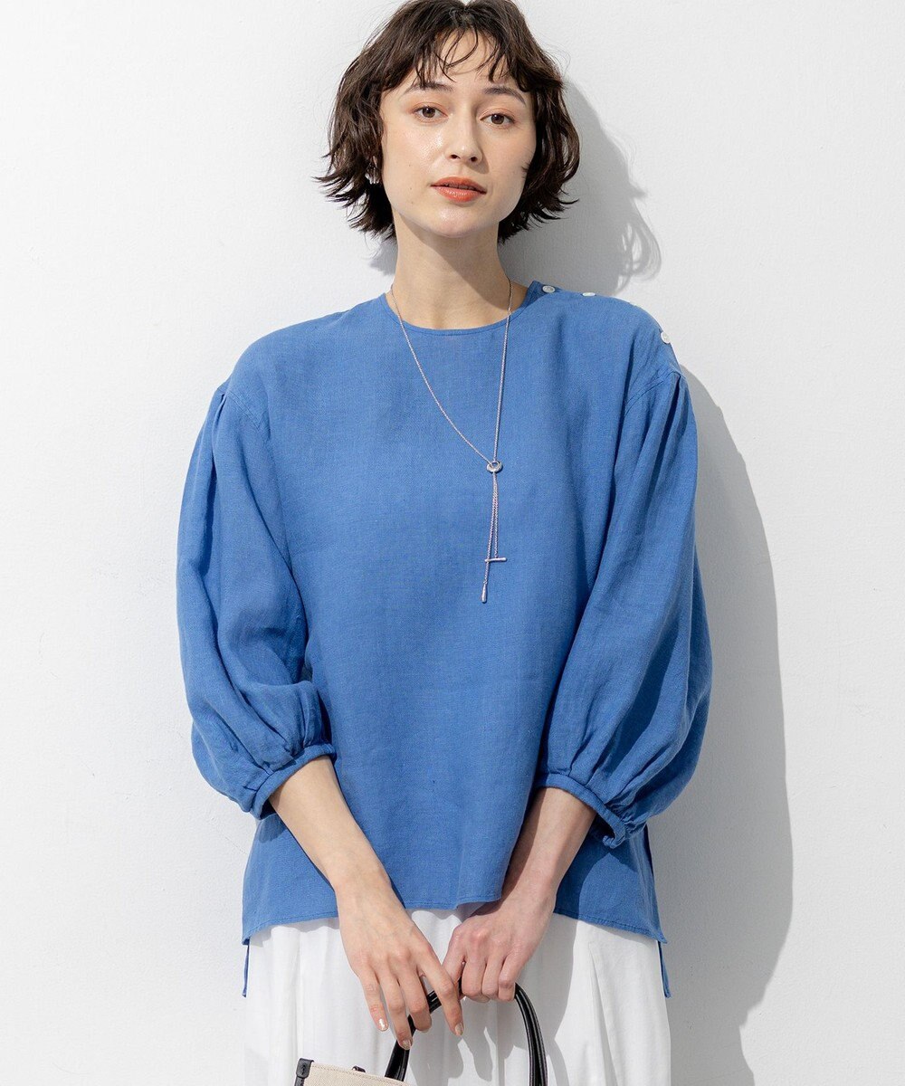 23区 【先行予約】LIBECOリネン ボリュームスリーブ ブラウス 
