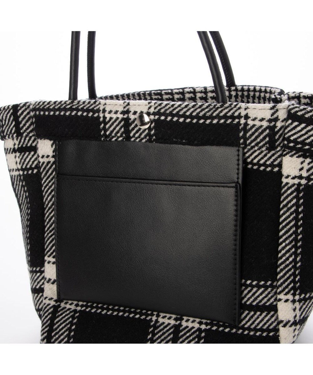 UNBILLION VERYコラボ カシュカシュ cachecache / ウールリバーシブルチェックトートバッグ 
