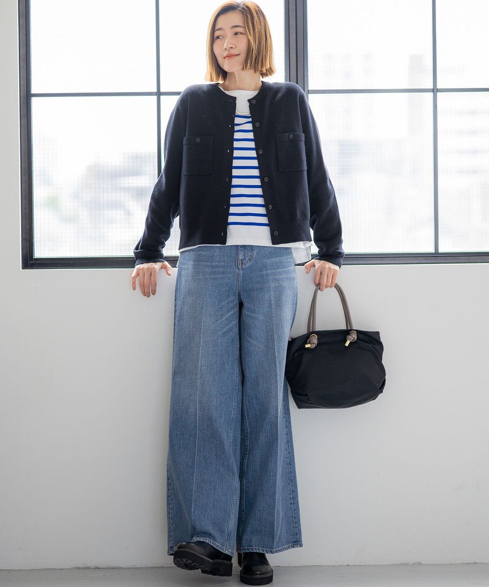 23区 L 【滝沢眞規子さん着用】コットンカシミヤ ポケット カーディガン 